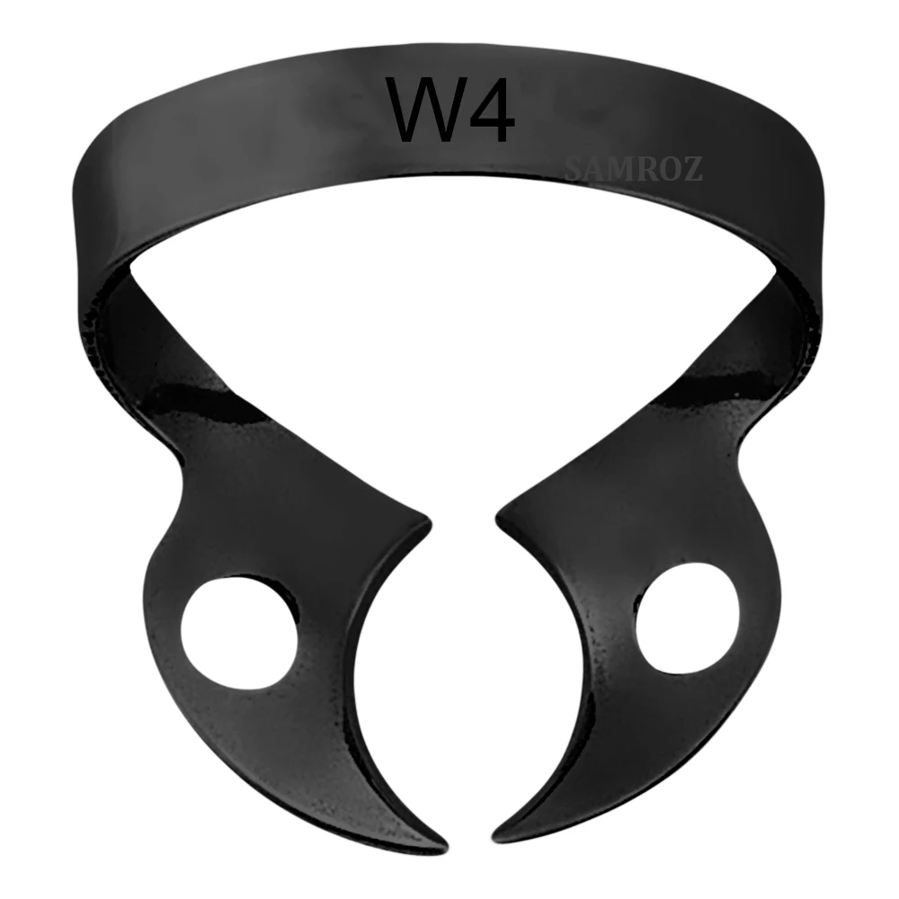 Dental Rubber Dam Clamp Clip Holder #W4 Black Endodontic Surgical Instruments Stainless Steel CE