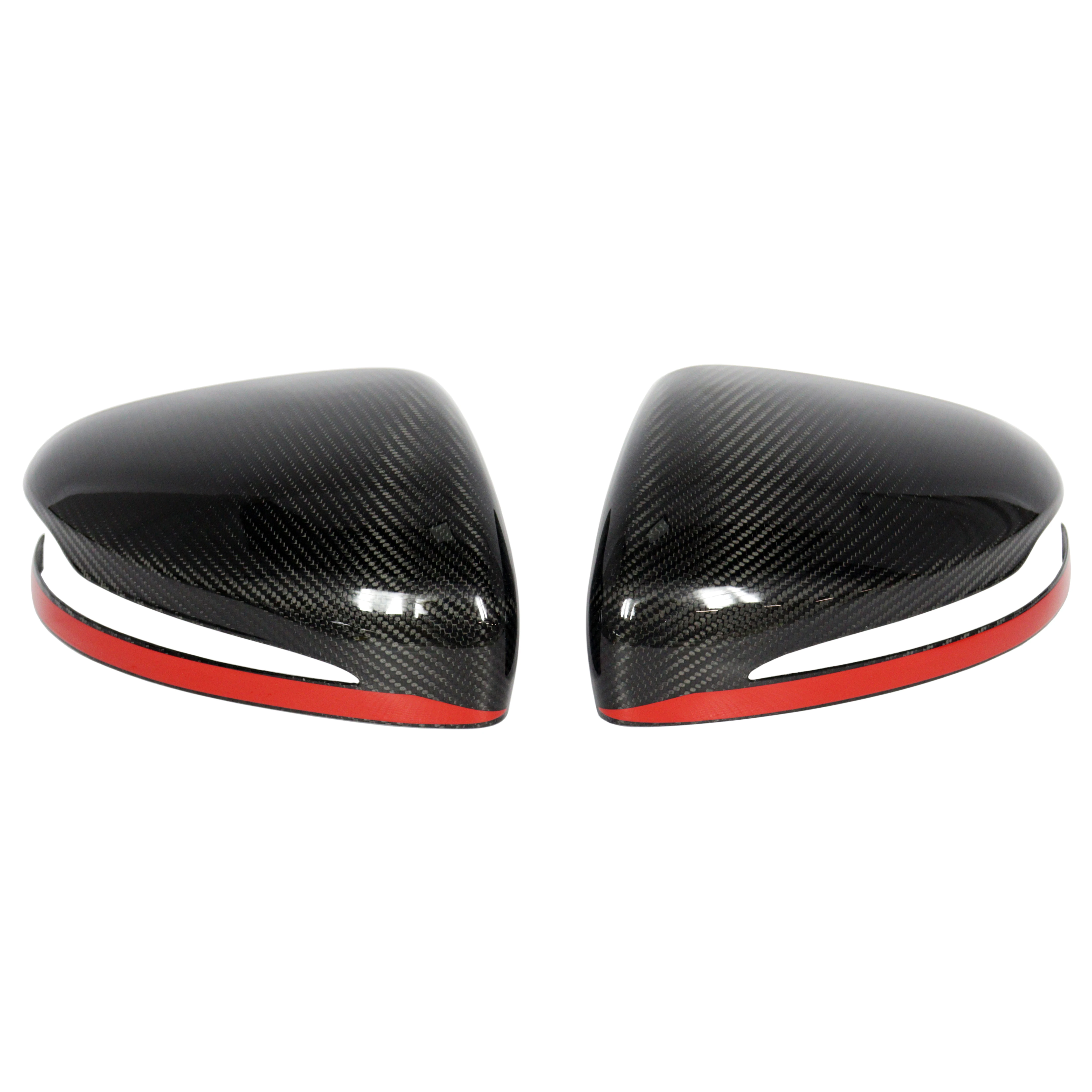 Carbon Fiber Red Strip Side Mirror Covers made for Mercedes W463A W464