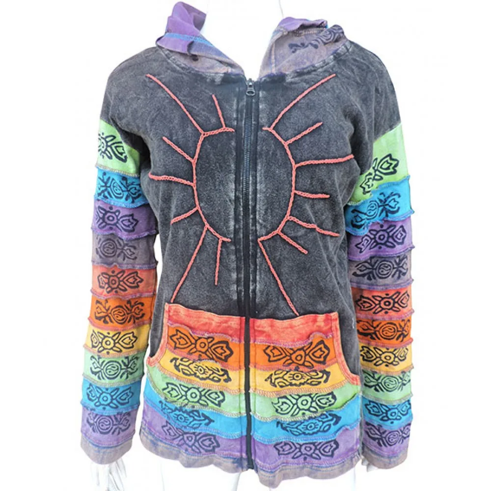 Rainbow Cotton Women Jackets