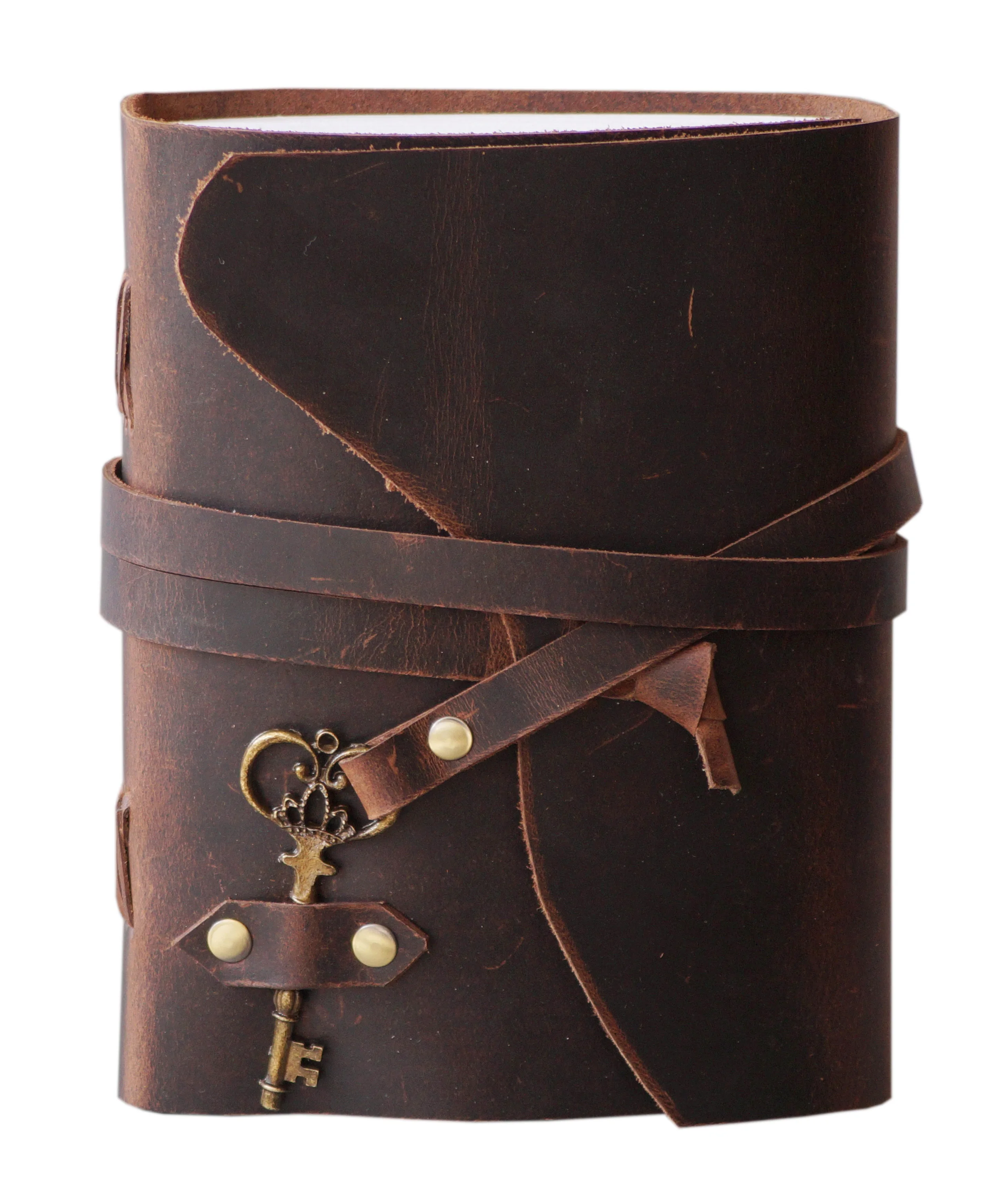 Soft Leather Journal Handmade With Antique Key Lock Design Notebook & Sketchbook Journals Diary