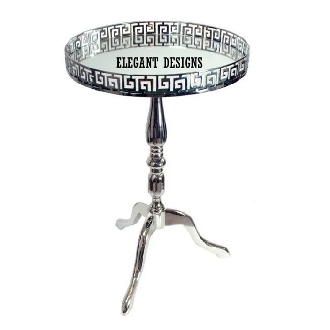 Metal Silver Color Hand Painted Home Hotel Party Decorative Super Quality Aluminium Attractive New Designer Coffee Table