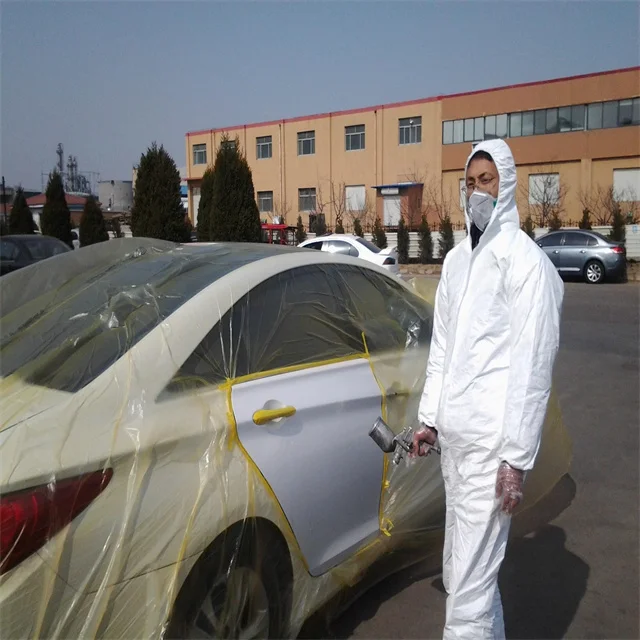 16 ft x 400 ft Corona Treated green Plastic over spray protection Sheeting for Auto Body Masking Film