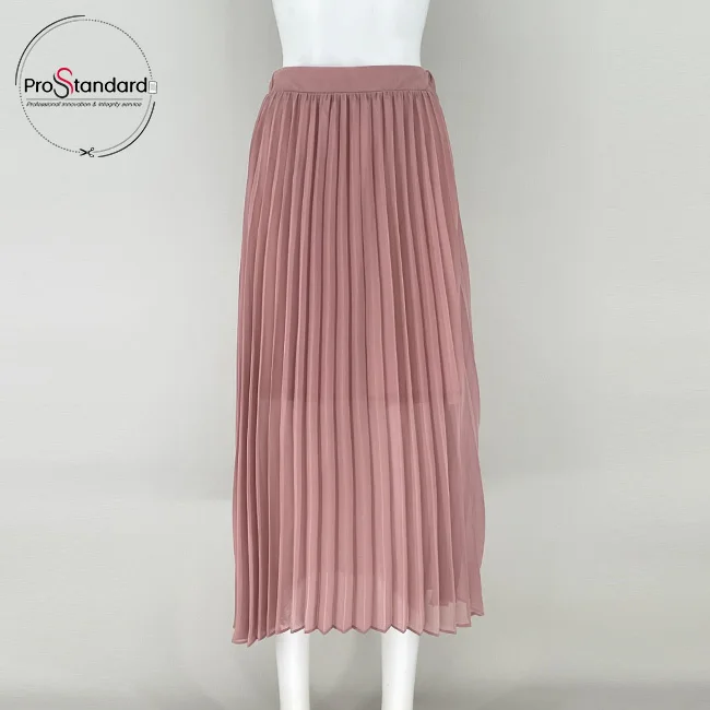 
Girls Spring Pink Pleated Skirt Elastic Waist 
