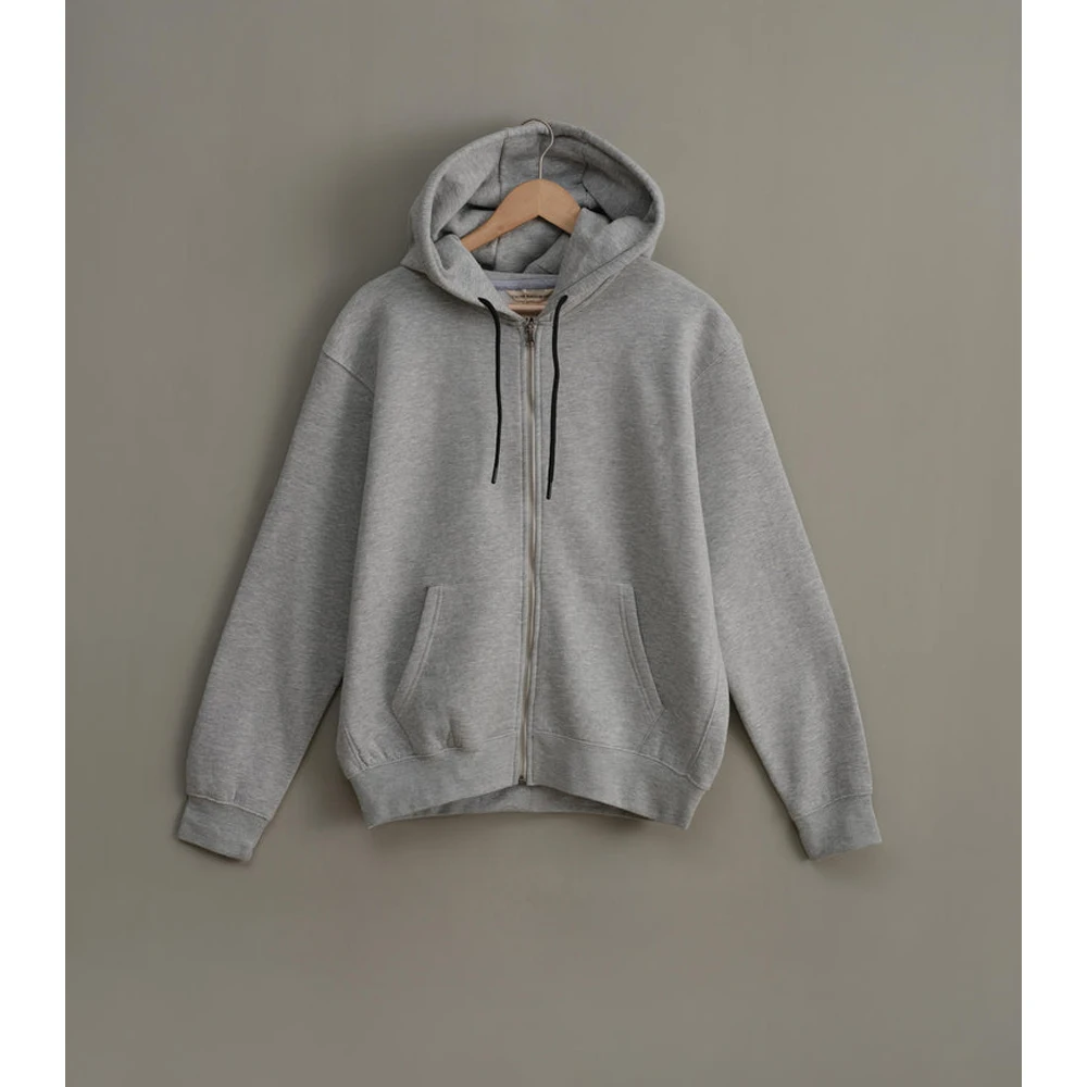 Custom logo Hoodie 20% polyfleece and 80% cotton Relaxed fit High quality YKK zip