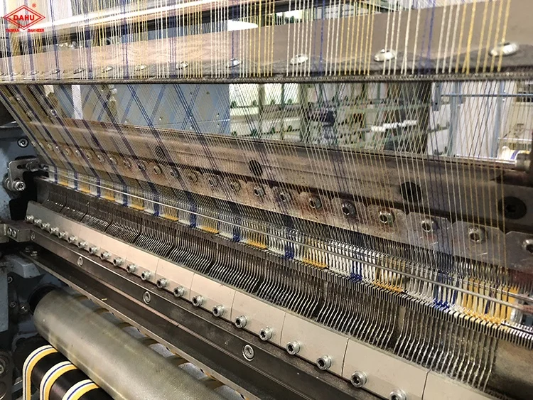 
DAHU HIGH SPEED DOUBLE NEEDLE BED RASCHEL MACHINE FOR COLOR TAPE 