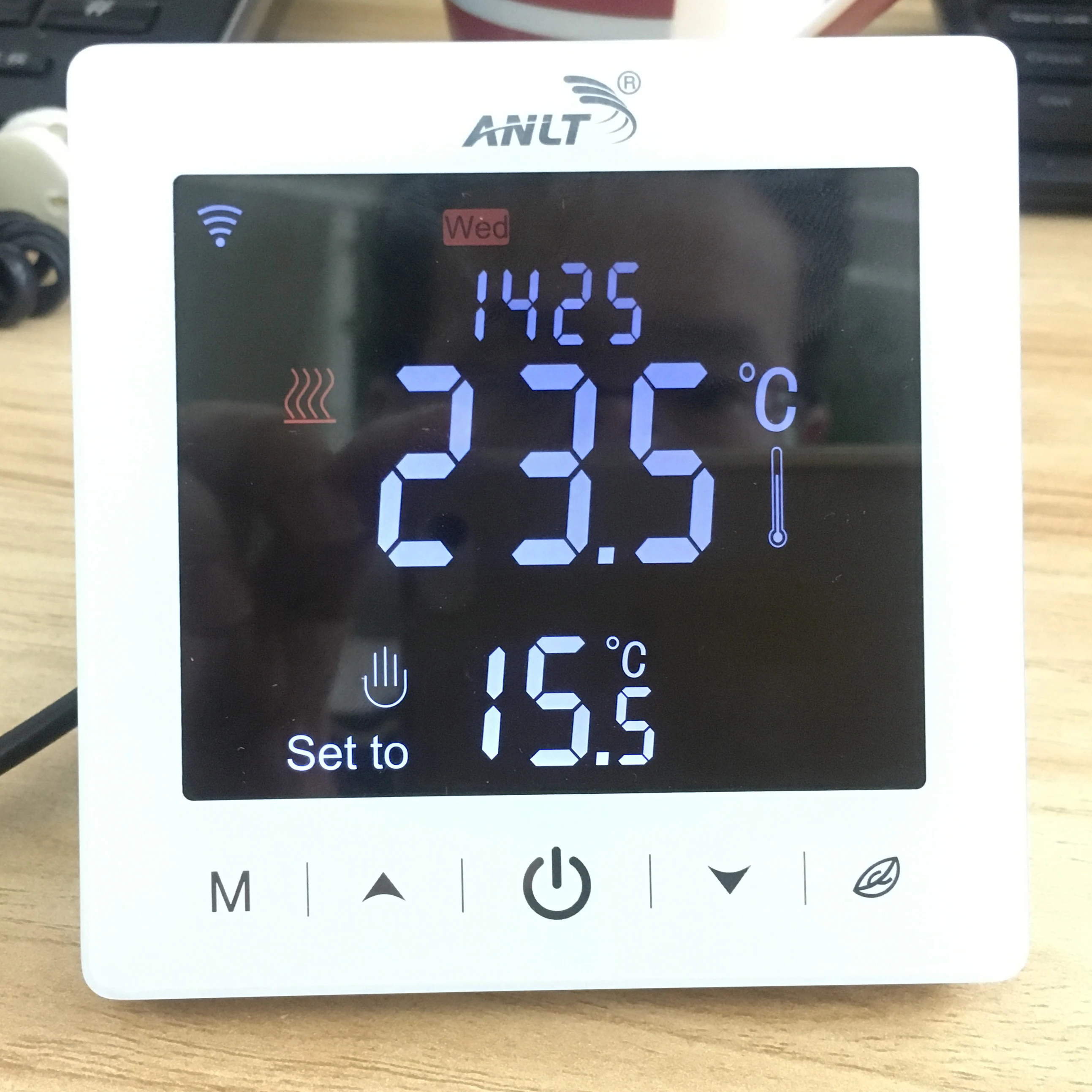 Smart Thermostat WiFi Temperature Controller White Panel APP Remote Control for 16A Electric Floor Heating System