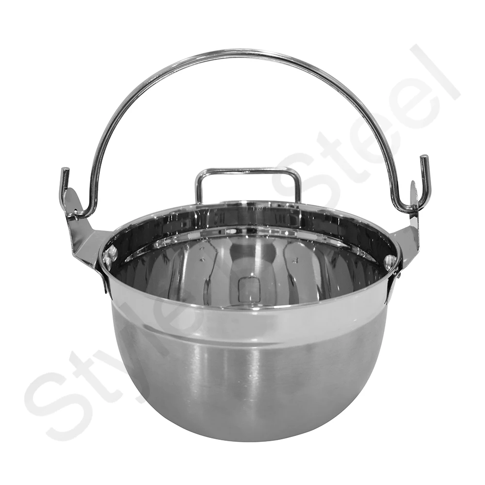 Wok Stainless Steel Honeycomb Frying Iron Pan Non-stick Frying Pan with Handle Maslin Pan With Wire Handle Stainless Steel