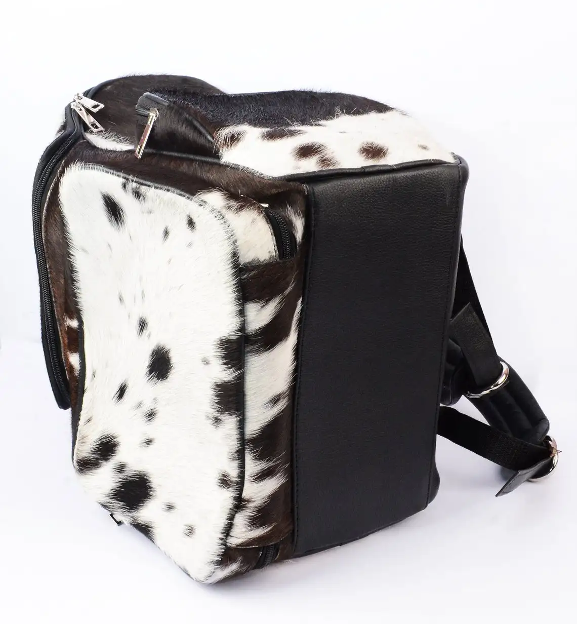  Рюкзак из воловьей кожи коричневая и белая дорожная сумка через плечо с мехом пони