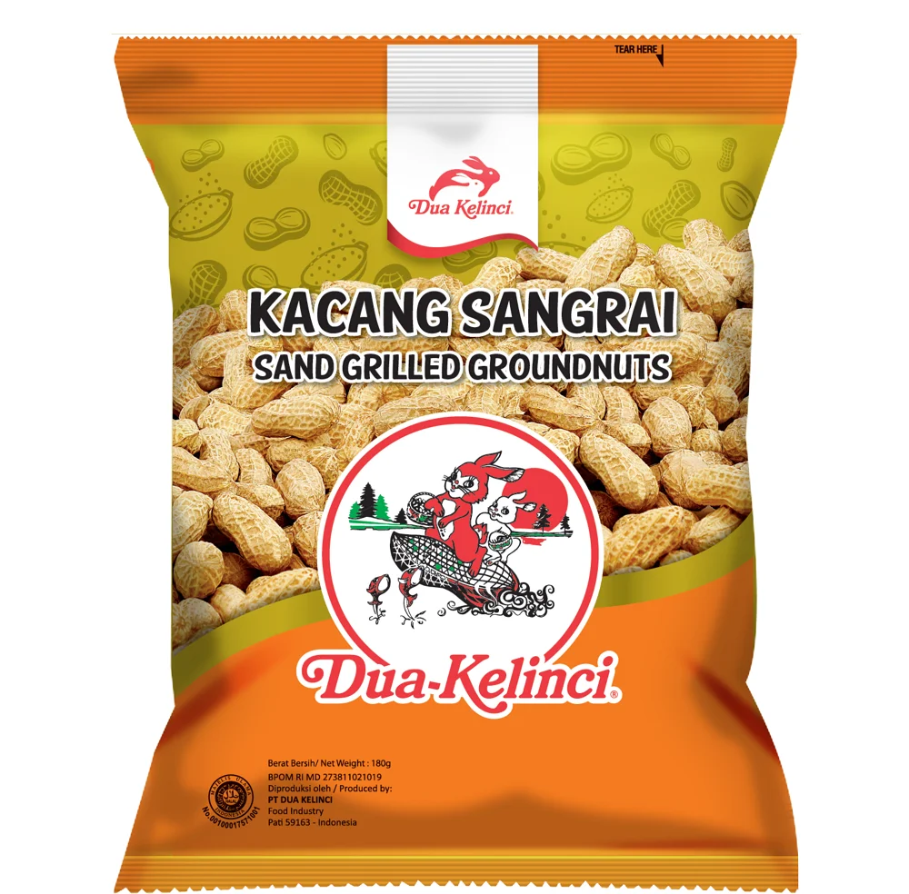 DUA KELINCI - DUA KELINCI - SAND GRILLED PEANUT ROAST SNACK INDONESIA 180 GR