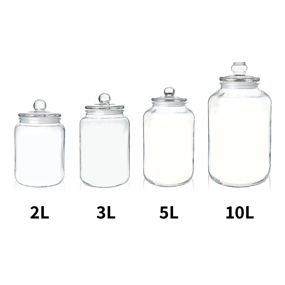 HNA Prime Airtight 12oz 350ml Small Food Storage Glass Jars with Sealable Silicone Lids