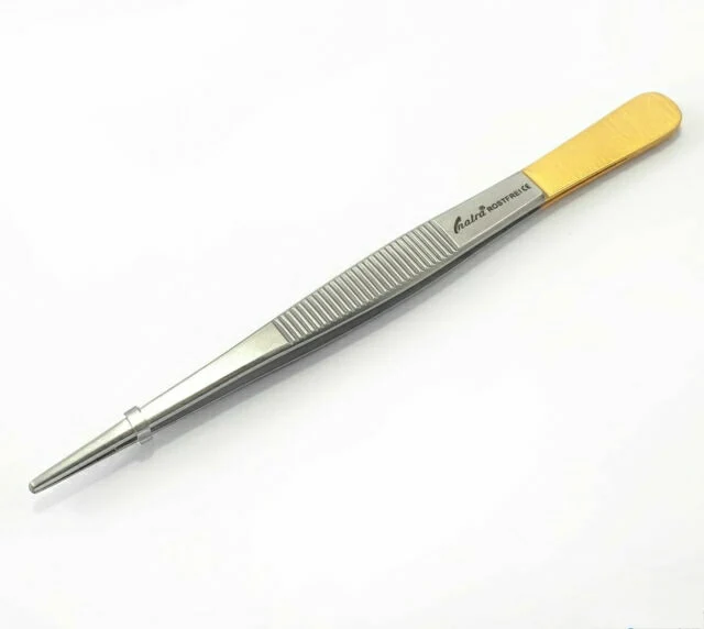 Stainless Steel Thumb Tissue Forceps Straight High Quality Medical Grade