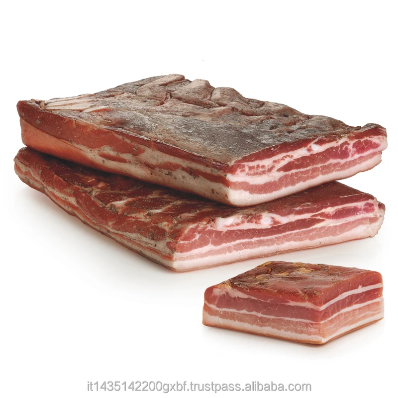 ITALIAN SMOKED BACON PANCETTA kg 1,4 | high quality gluten free pork belly | premium Italy supplier