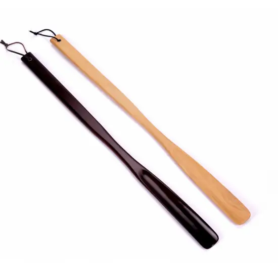 Роскошный Деревянный обувной рожок на заказ блестящий полированный для обуви с длинной ручкой удобный деревянный