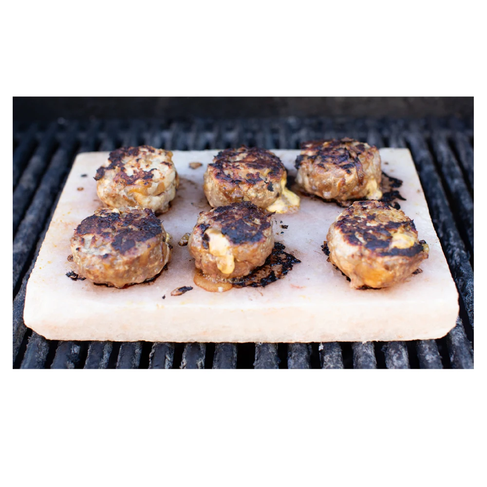 Custom Top Quality Himalayan Natural Crystal Rock Salt Tiles Plates Slabs Block For BBQ Barbecue Cooking Tiles