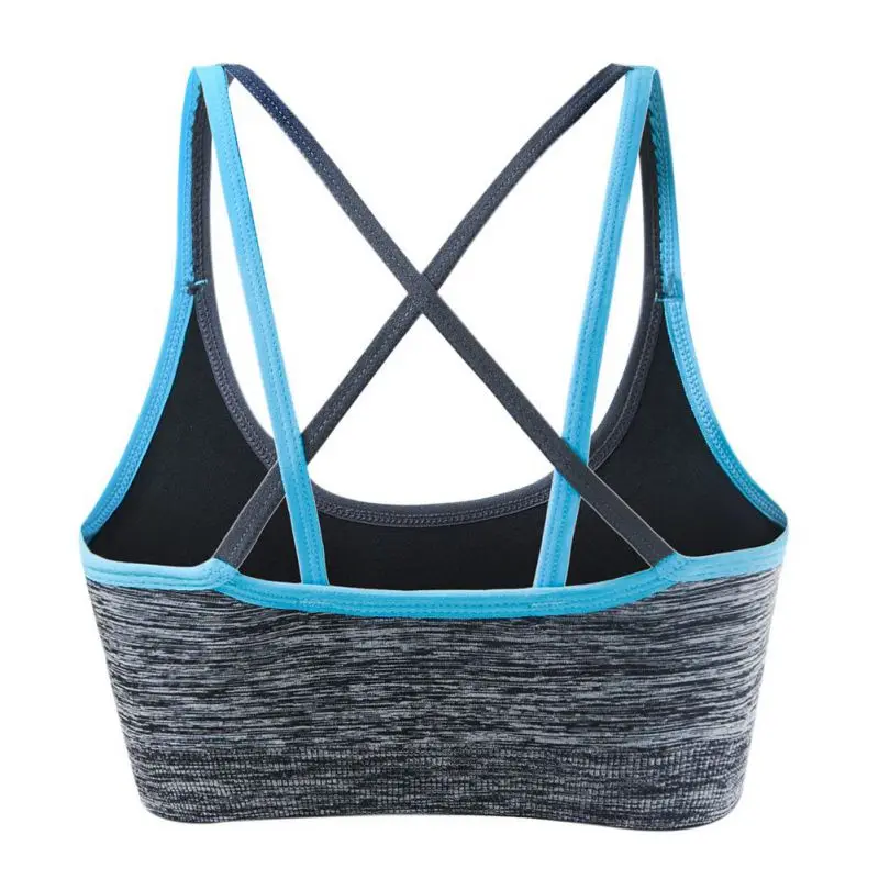 
top quality sports br back strips Shoulder strap custom LOGO Cross Shoulder Strap Fitness Yoga Gym Women Bra Seamless Sports Bra 