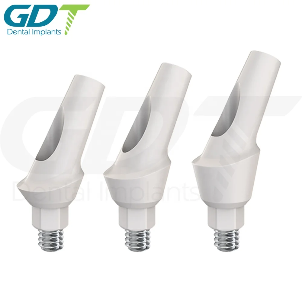 Peek Temporary Anatomic Angulated Abutment 25 degree Internal Hex 2.42mm Connection , Dental Implant