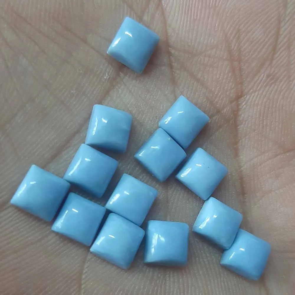 Голубой опал 18x18 мм квадратный кабошон свободный драгоценный камень натуральный шероховатый сапфир полированные изысканные ювелирные изделия