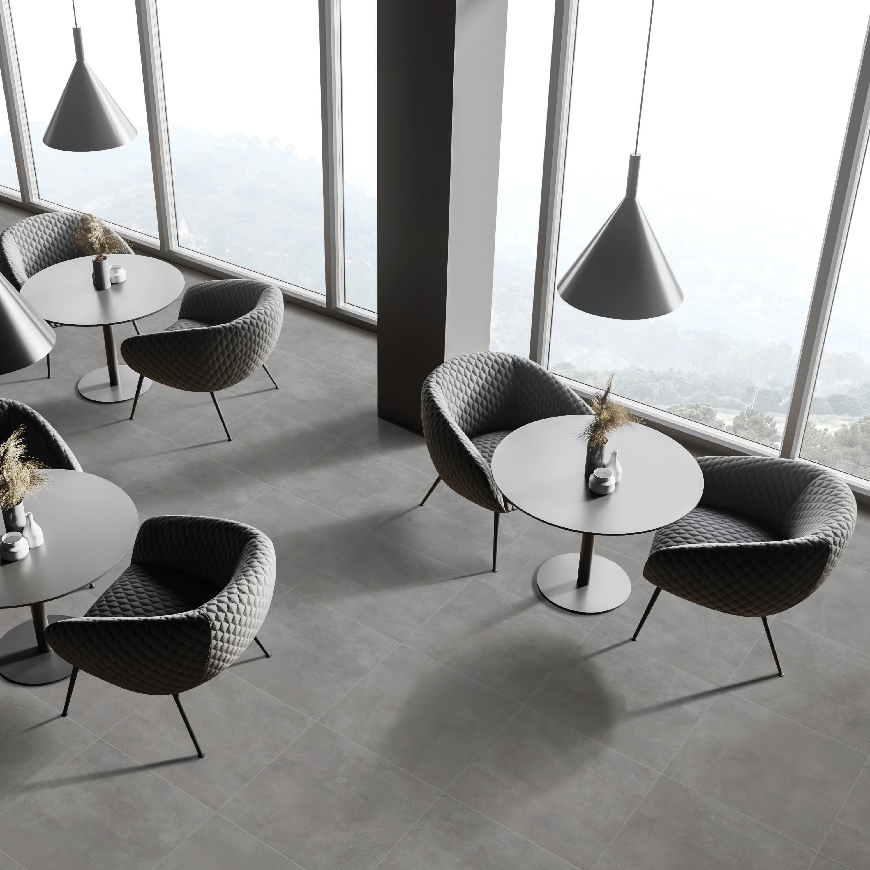 600x600mm  cement concrete look porcelain tiles outdoor and indoor flooring ceramic grey tile cementum porcelanato