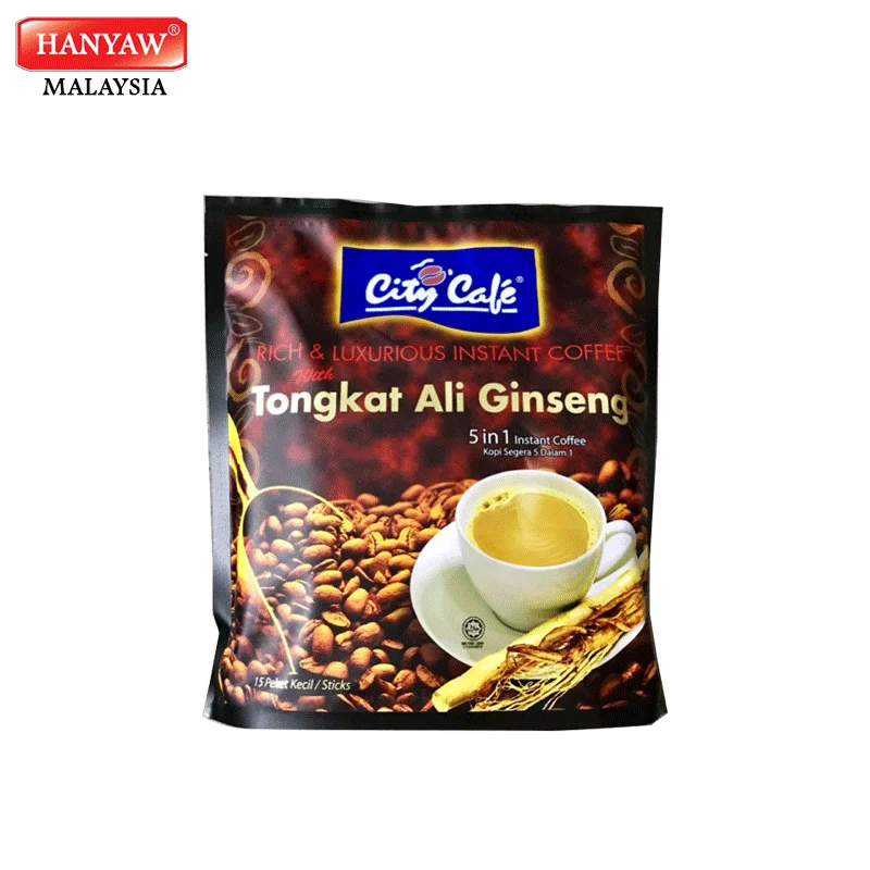[Malaysia] Fast Shipping + Halal Certified City Cafe  Tongkat Ali Ginseng 5 in 1 ( 20 Bags x 30g x 15 Stick /Ctn )
