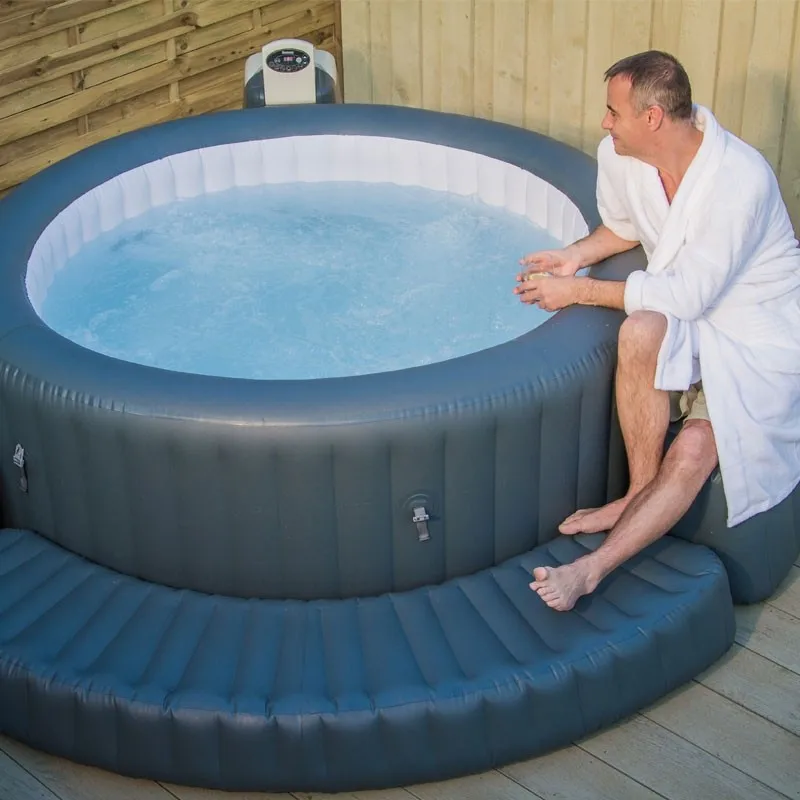 Top Quality Lay-Z-Spa Paris inflatable and portable round hot tub spa led