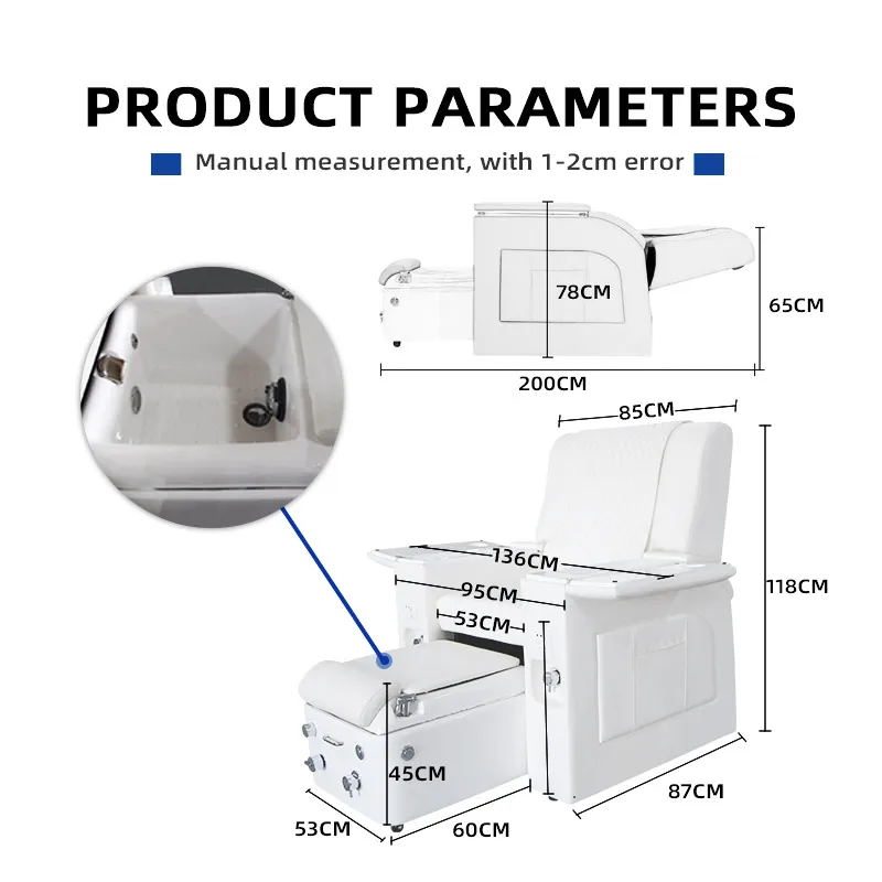 Portable Top Sales Beauty Salon Health Care Product Pedicure Foot Spa Chair Spa Chair Pedicure Sofa