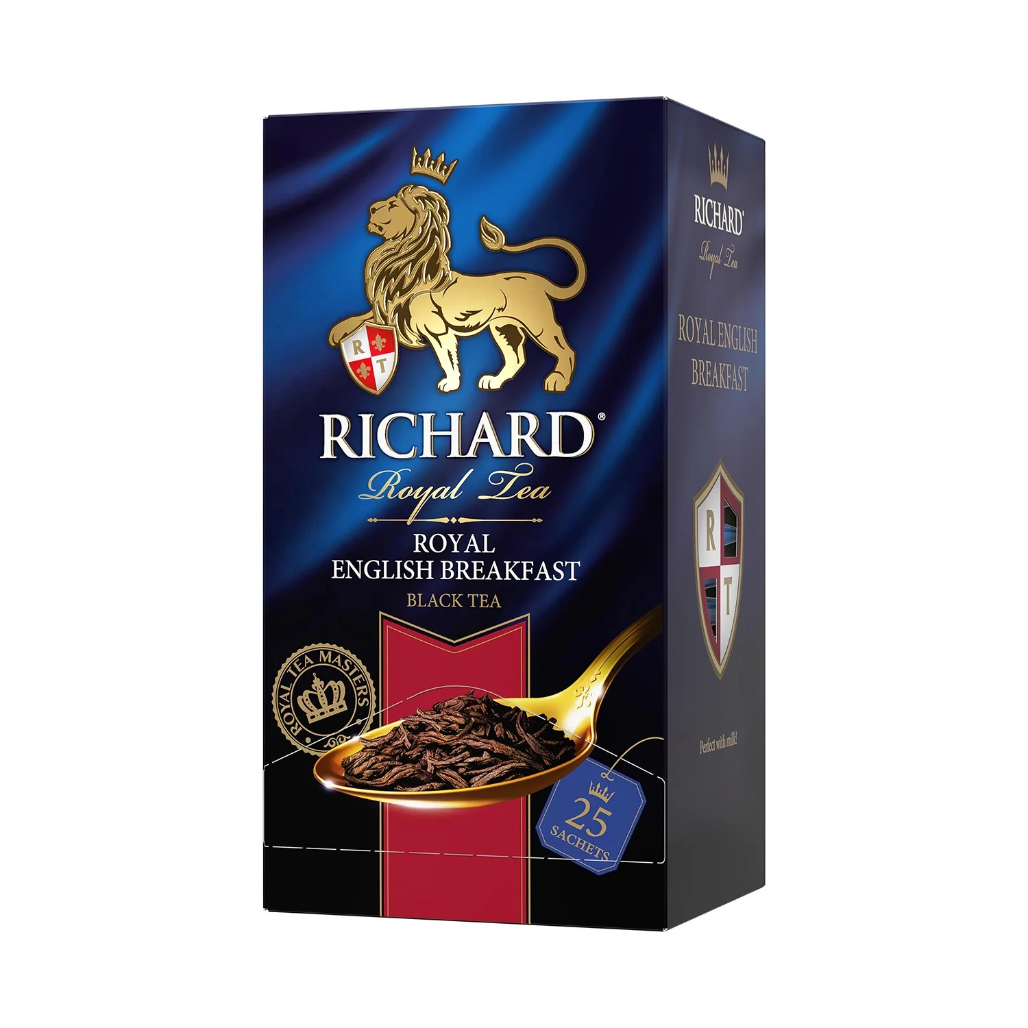 
 Английский завтрак Ричард Роял-утренний лекарственный напиток, премиум-смесь индийского, цейлонского и кенийского чая, 25 пакетиков x 2 г  