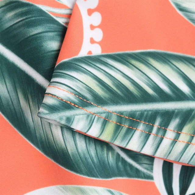 Beach Wear Sports swimwear & beachwear One Piece Long Sleeves Printed Backless Rash Guard Swimsuit Women Swimwear beachwear