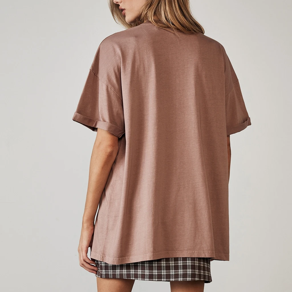 Steel Gold Tee casual wear High Quality Oversized Women Tshirt