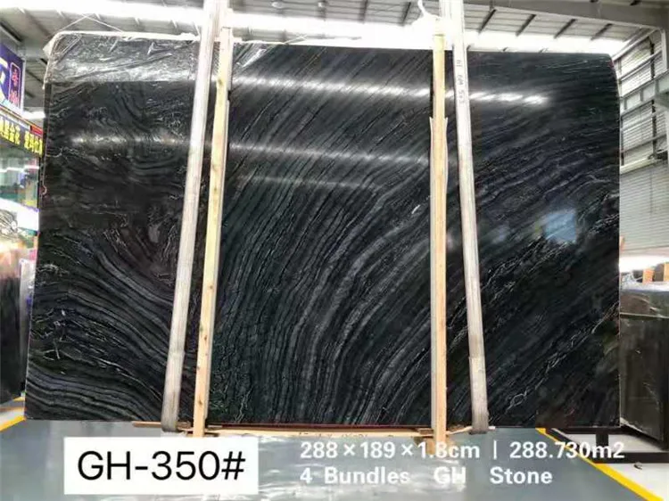 hot sell cheap beautiful  polished natural  black marble tile for wall