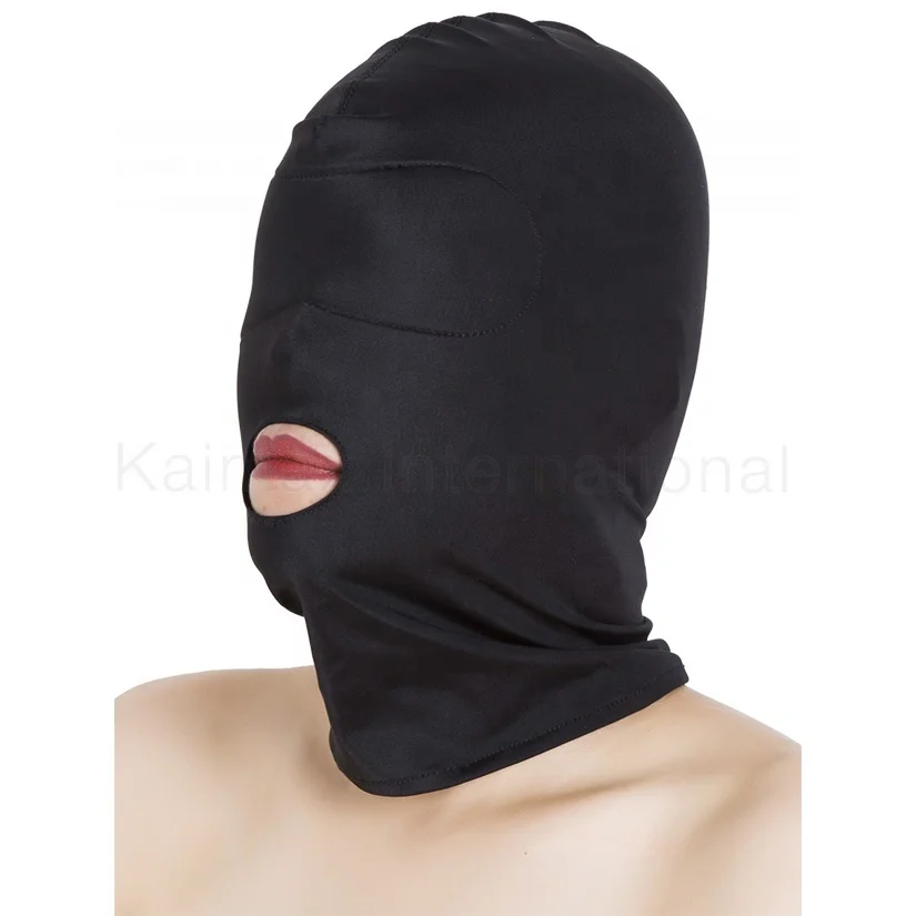 
Bondage Hood Mask Stretchy Spandex Full Head Hood Mask 