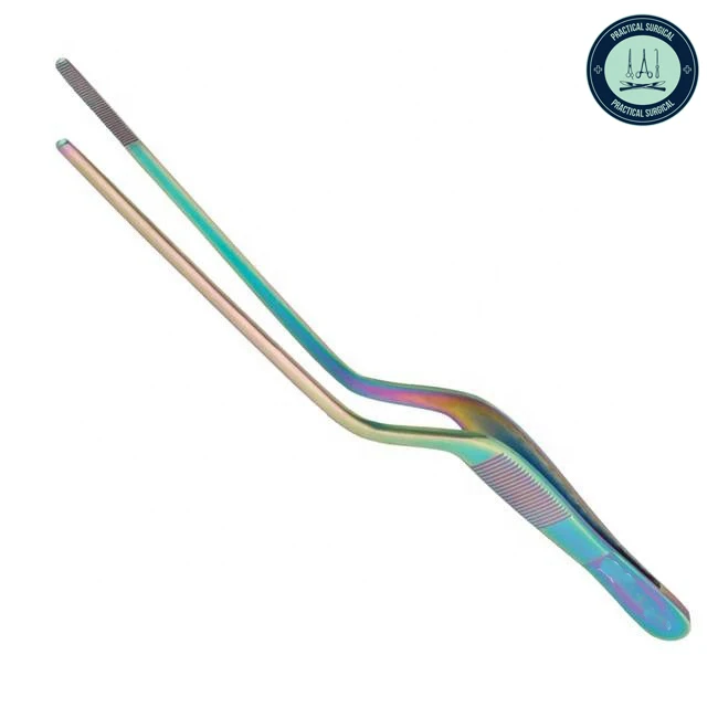 Chef Tweezers 20 cm Double Curved Regular Stainless Steel High Quality Kitchen Tweezers