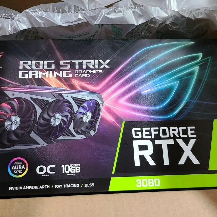 
BUY 2 GET 2 FREE FOR A-ASUS Rog Strix GeForce RTX 3080 10GB GDDR6X PCI Express 4.0 Graphics Card - Titanium and Black 
