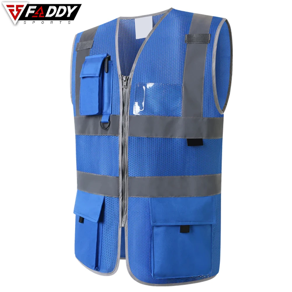  100% полиэстер оптовая продажа индивидуальный пошив мужской жилет высокой видимости для мужчин защитные светоотражающие жилеты зеленого цвета