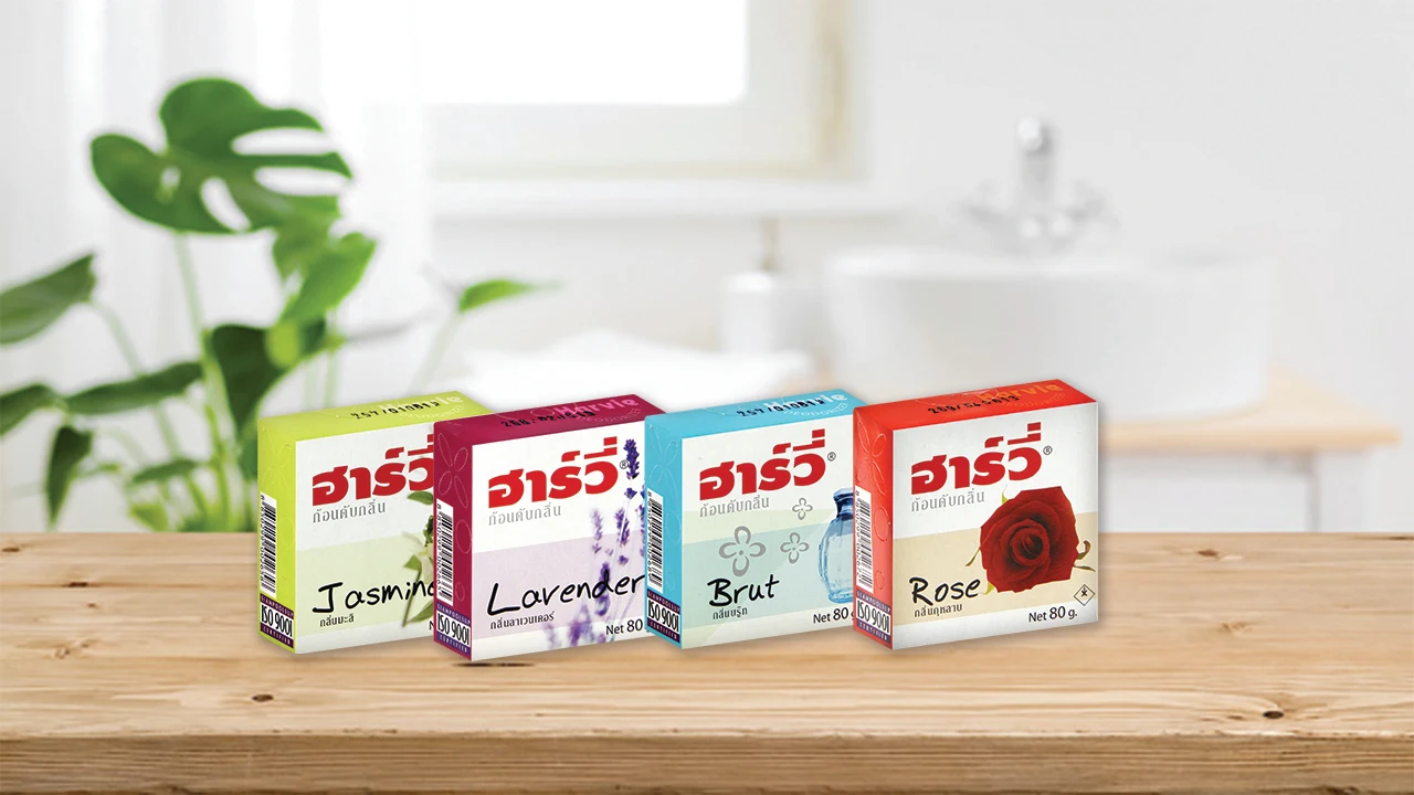 Factory Wholesale Price of Harvie Best Quality Toilet Deodorant Solid Gel for Bathroom and Closet Freshy Rose Fragrance 80g.