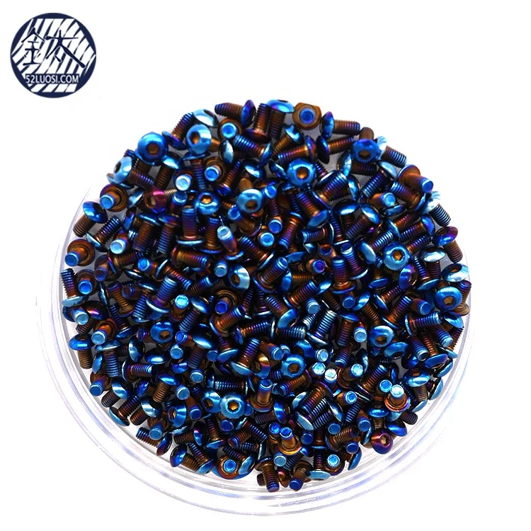 Анодированные титановые винты M3 для велосипеда радужной расцветки