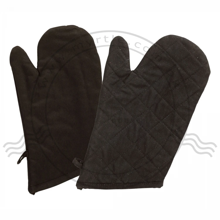  100% Cotton Silicone Printing Kitchen Oven Mitten Mitts and Pot Holder Heat