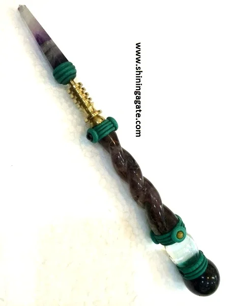 Tibetan Black Jasper Chakra Obelisk Healing Wand Wholesale Tibetan Healing Sticks