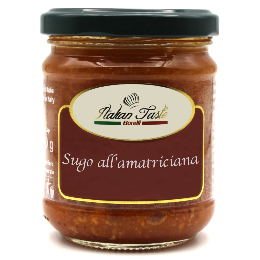 Высококачественный соус для макаронных изделий Amatriciana, 180 г, в итальянской банке, без ГМО, итальянский соус для макаронных изделий