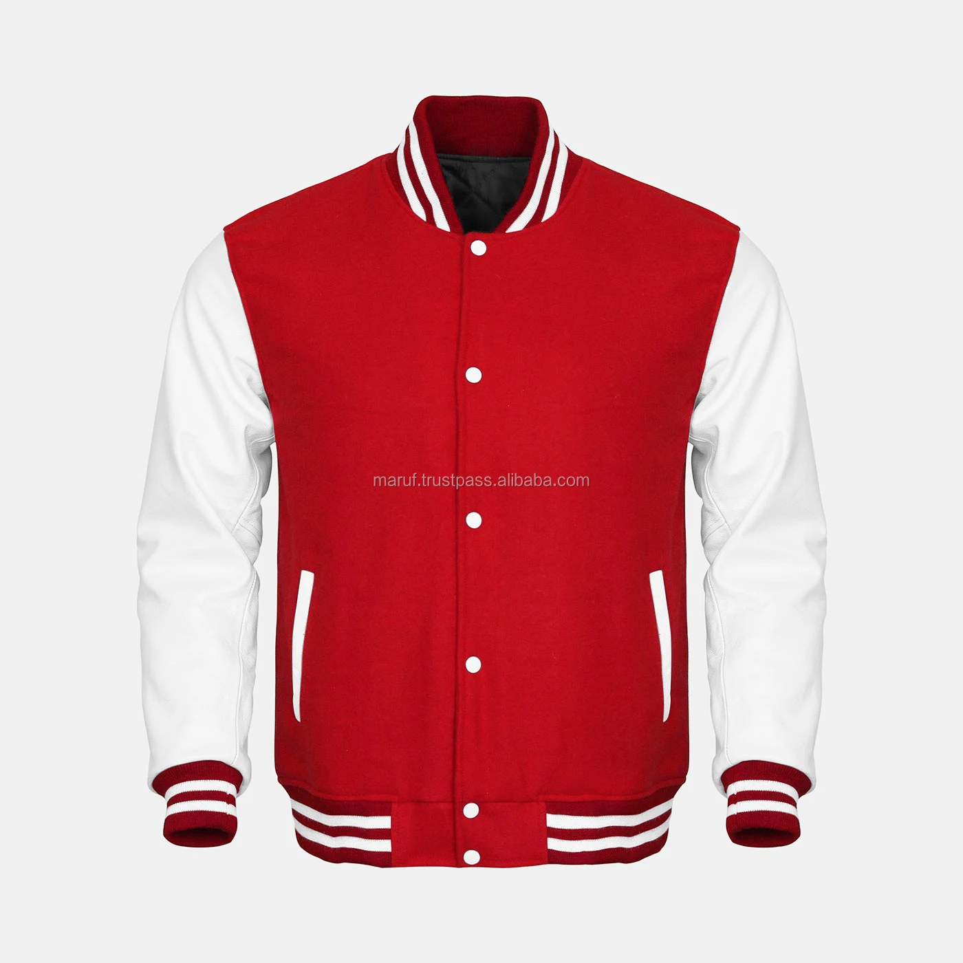 MSWVJ08 American football royal blue color combinations varsity jacket for