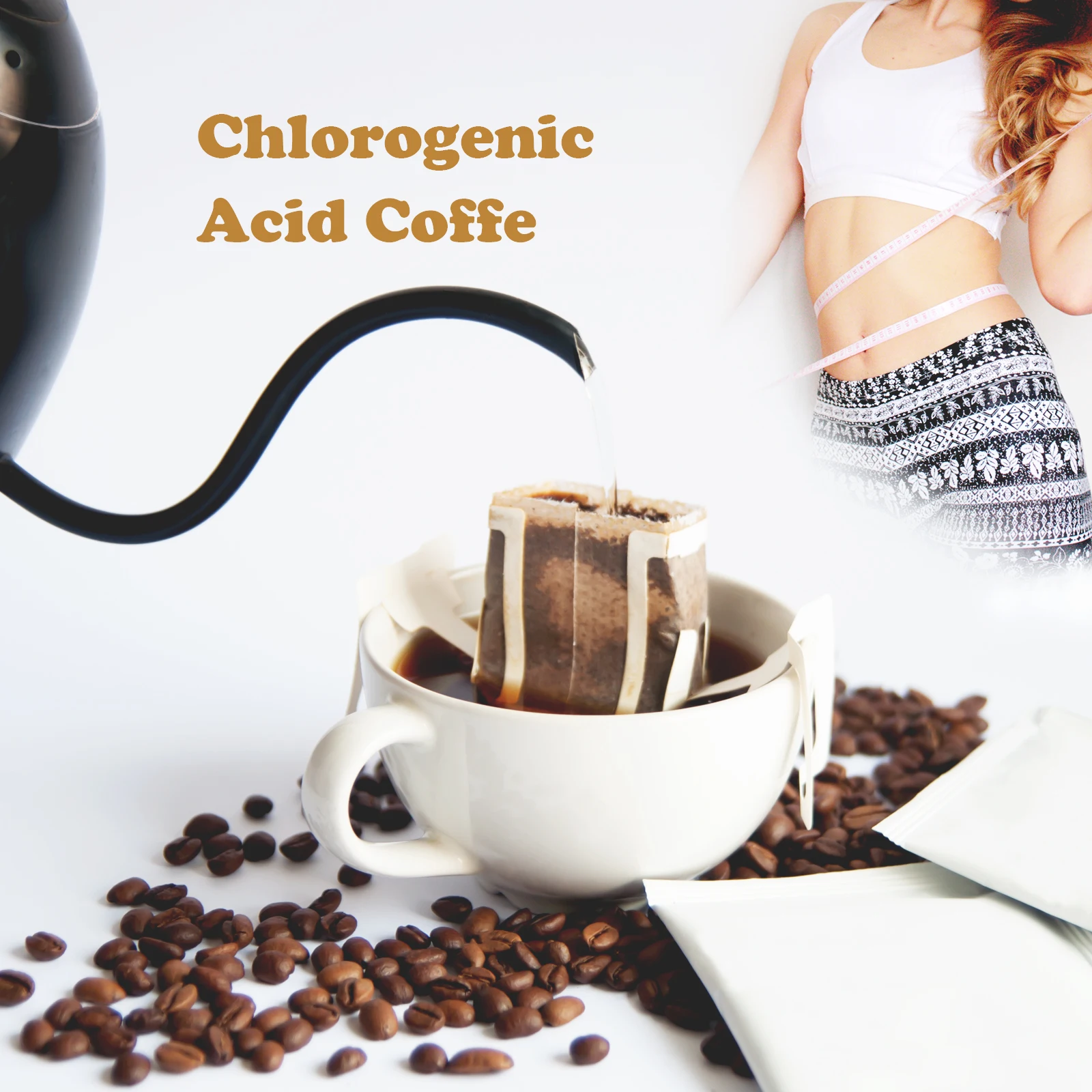 Taiwan Wholesale Lose Weight Slimming Chlorogenic Acid Drip Coffee 10g Private Label OEM ODM Distributor Franchise for Sale