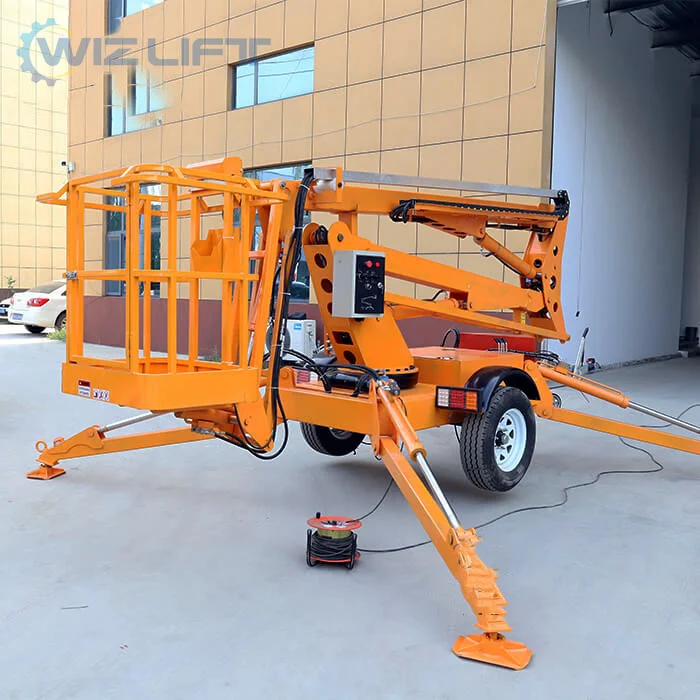 20m  Man Basket Platform Cherry Picker Cheap Trailer Boom Lift