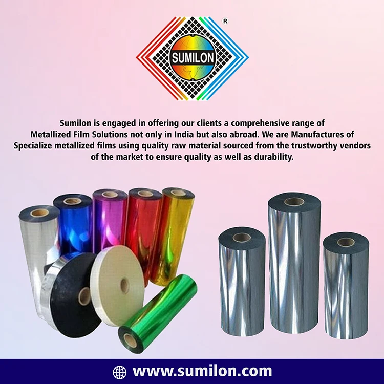 Durably Durable Chemically Coated Metallized Polyester Film Experts in Printing Coating Lamination Indian Vendor Food Packaging
