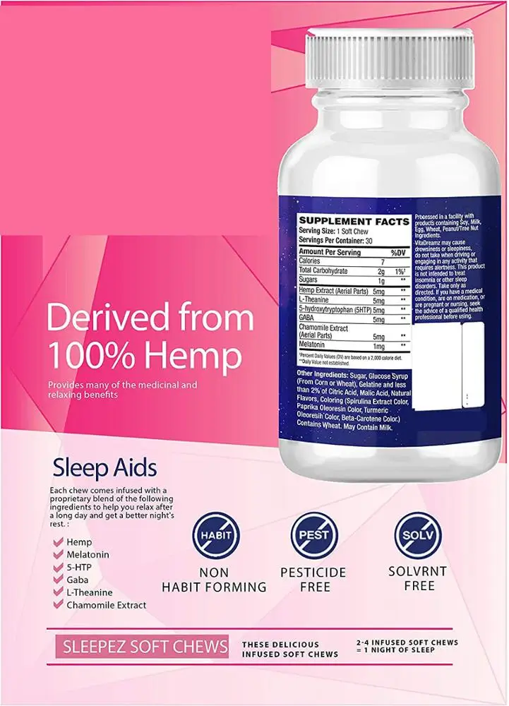 
OEM/ODM Relaxing Stress & Anxiety Relief Effective Mood Support Naturals Hemp Oil Gummies 