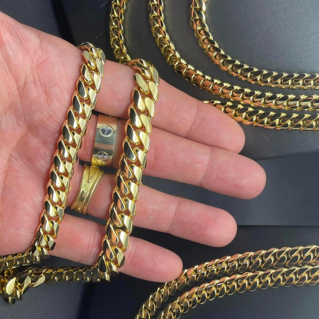 10k Real Gold Miami Cuban Links Imported from Italy Excellent Gold Quality + Craftsmanship FedEx Insured Shipping for USA Canada