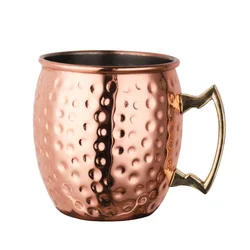 Hot Selling Moscow Mule Hammered Copper Mugs 100% Copper Mug Manufacturer in India Mini Moscow Mule Mugs for Drinking