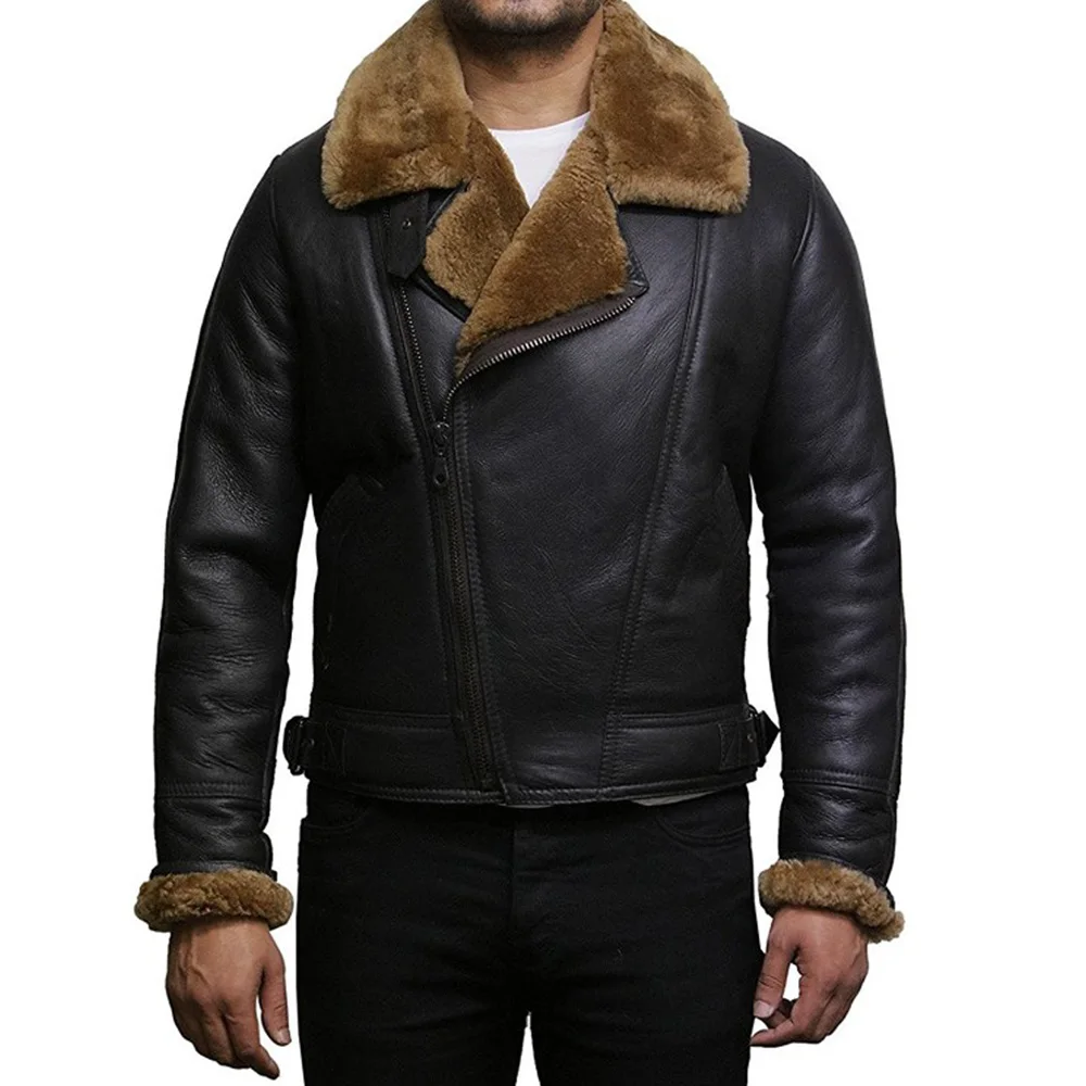 
Top quality Outdoor Shearling Jacket For Men/Custom Made Winter Wear Shearling Jacket 