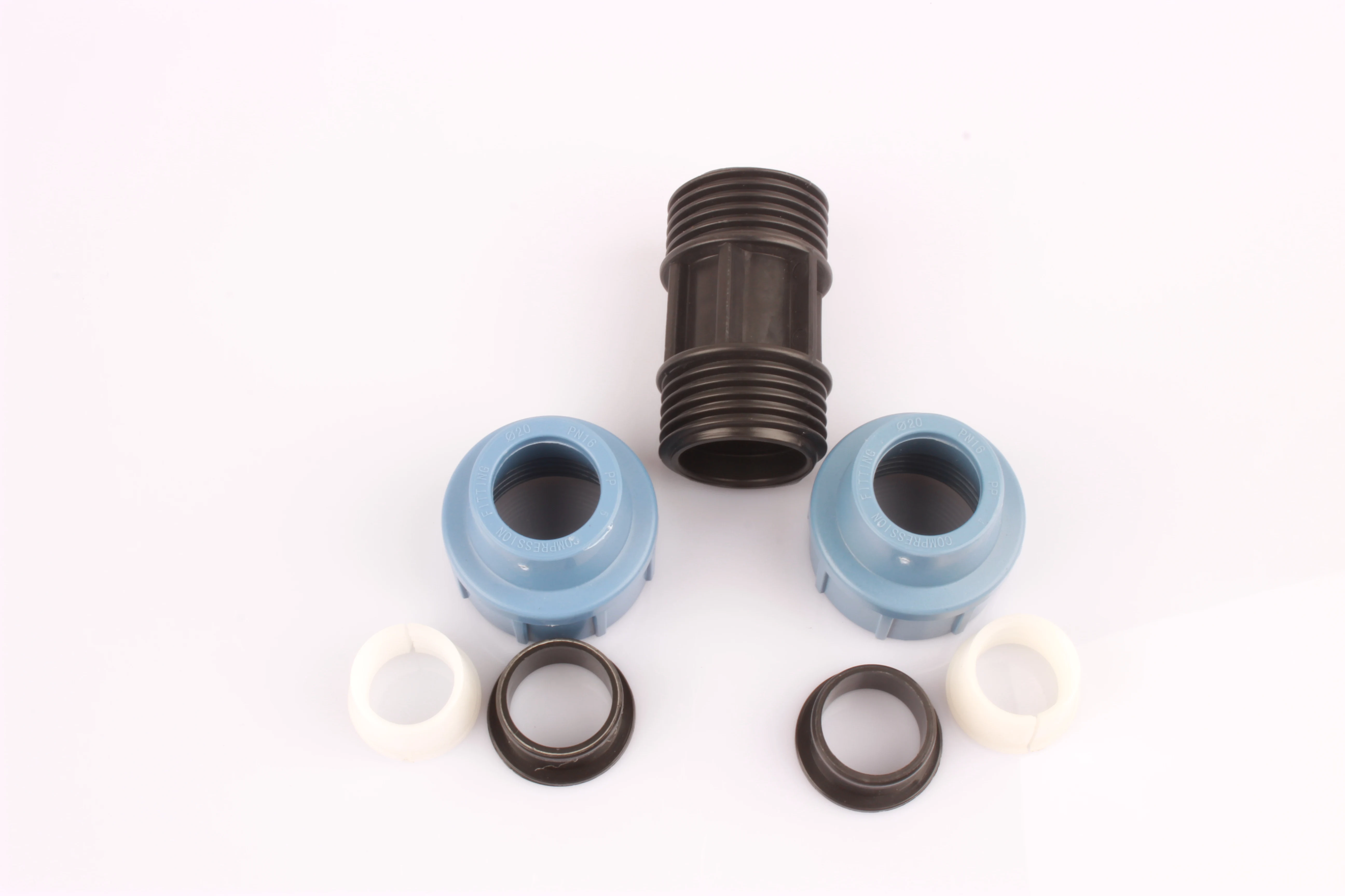 Turkey pp compression fittings PP pipe fittings Couplings Pipe Connect Fiting Accessories Fexible coupling