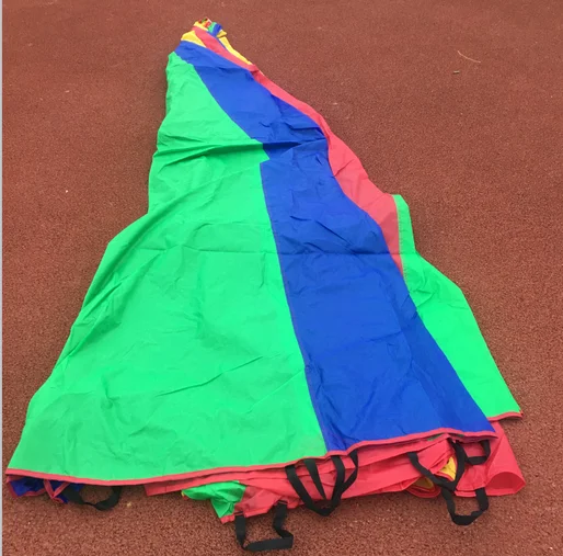Amazon hotselling Customized Rainbow Kids Play Parachute ,indoor games kids play- Diameter6ft 12ft 20ft