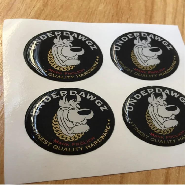 Custom clear epoxy resin dome durable gift round epoxy sticker