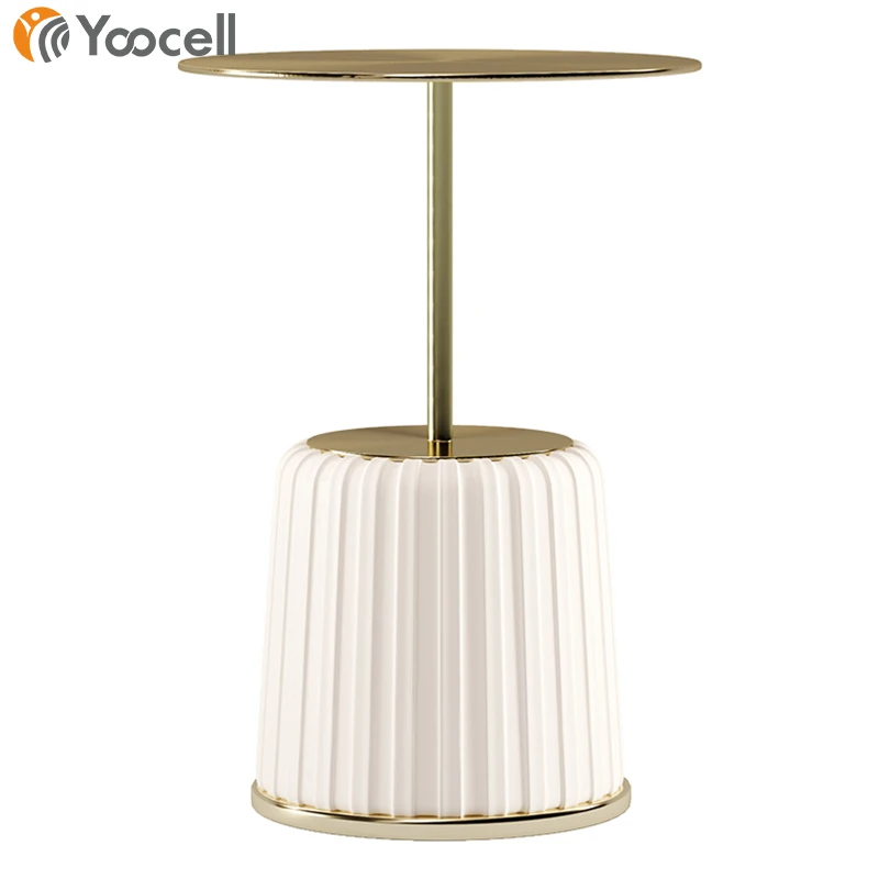 Самые продаваемые современные боковые столы Yoocell с золотой рамкой для салонов парикмахерских дам